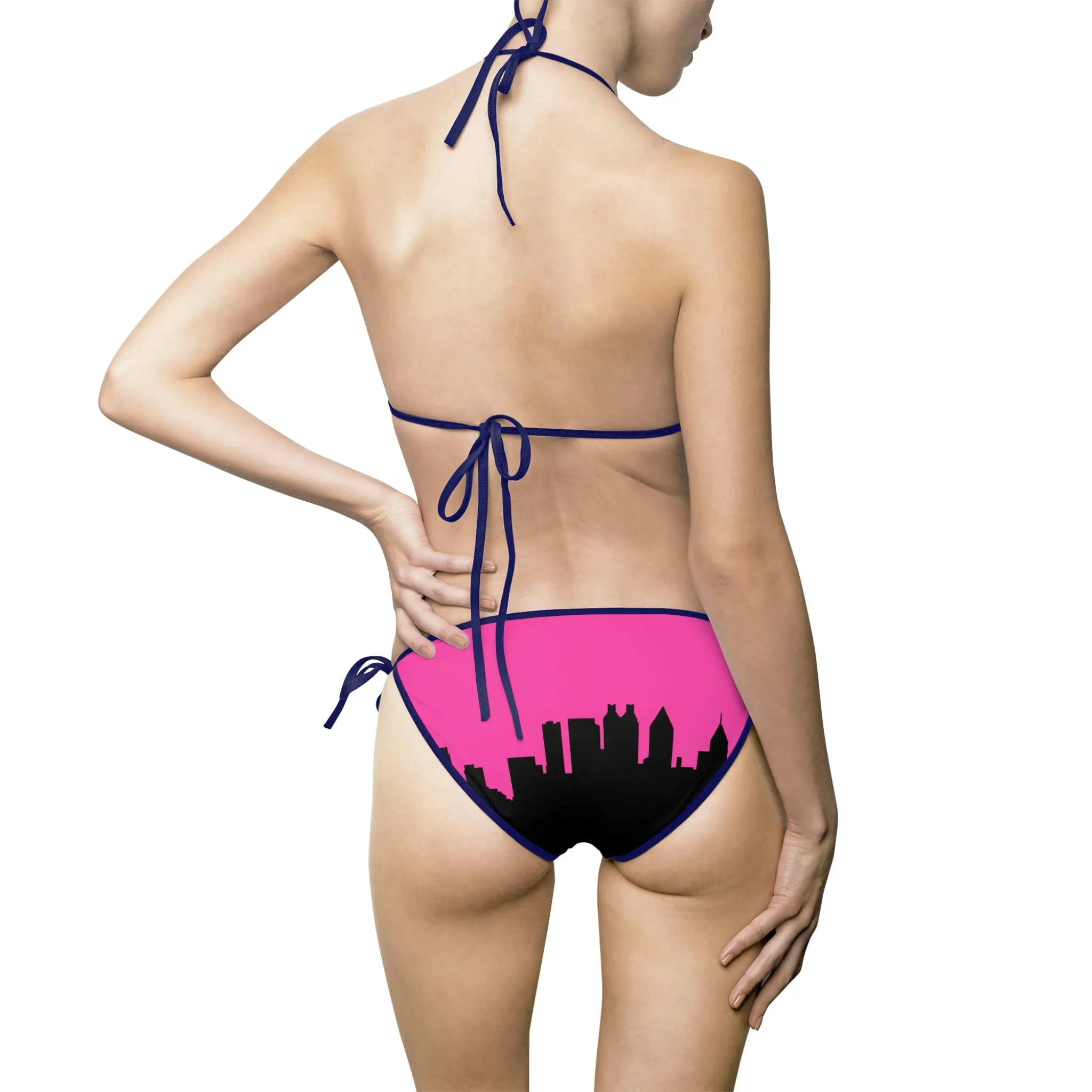 Officially Sexy Skyline Collection Pink 2 Piece Bikini Swimsuit Set