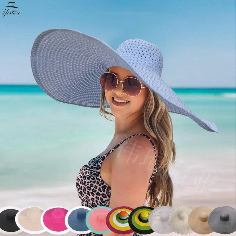 Oversized 27 inch Wide Brim Sun Hat