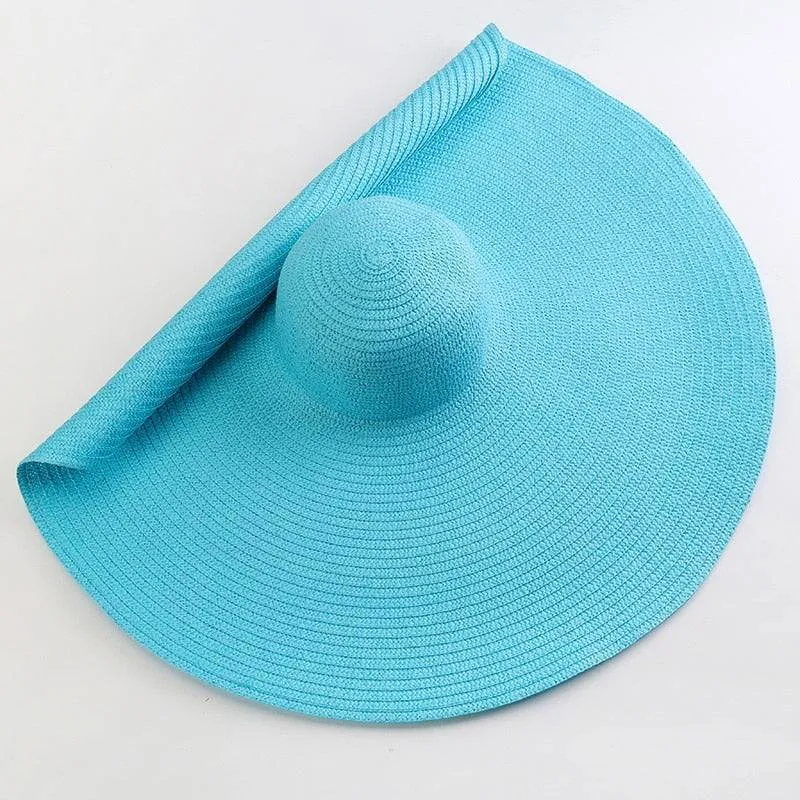 Oversized 27 inch Wide Brim Sun Hat