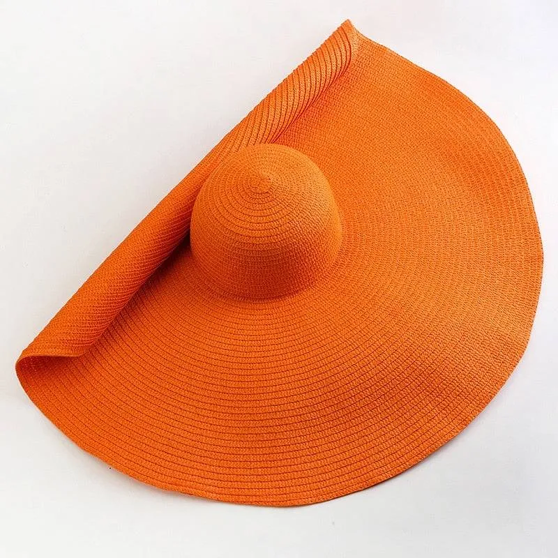 Oversized 27 inch Wide Brim Sun Hat