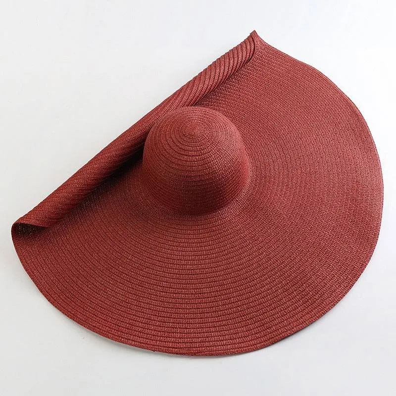 Oversized 27 inch Wide Brim Sun Hat
