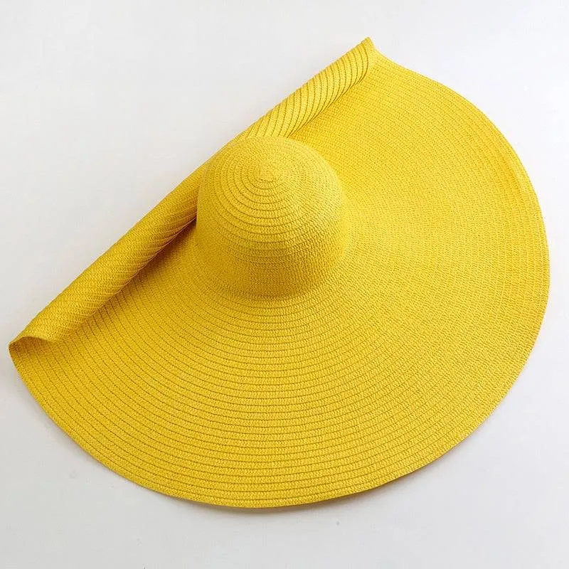 Oversized 27 inch Wide Brim Sun Hat