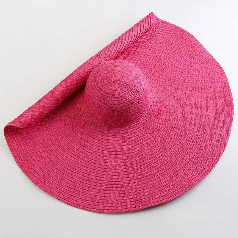 Oversized 27 inch Wide Brim Sun Hat