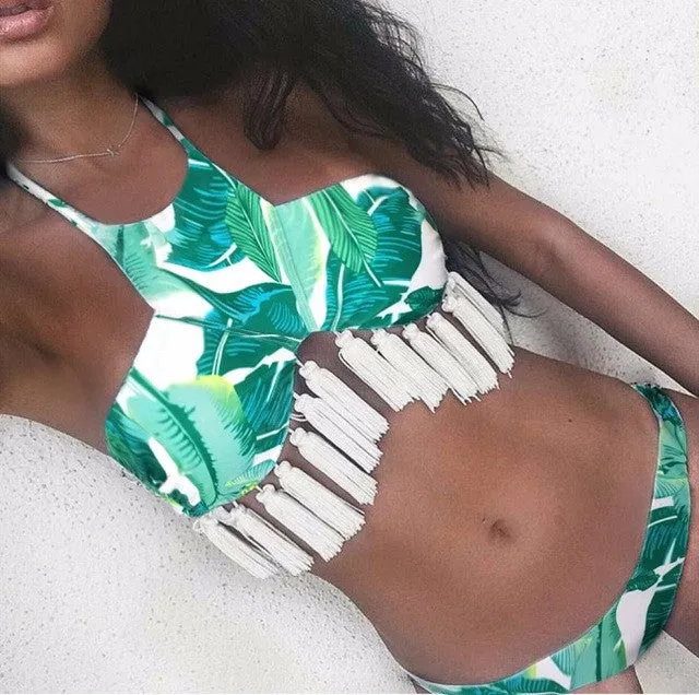 Padded Low Waist Bikini Two Piece Set