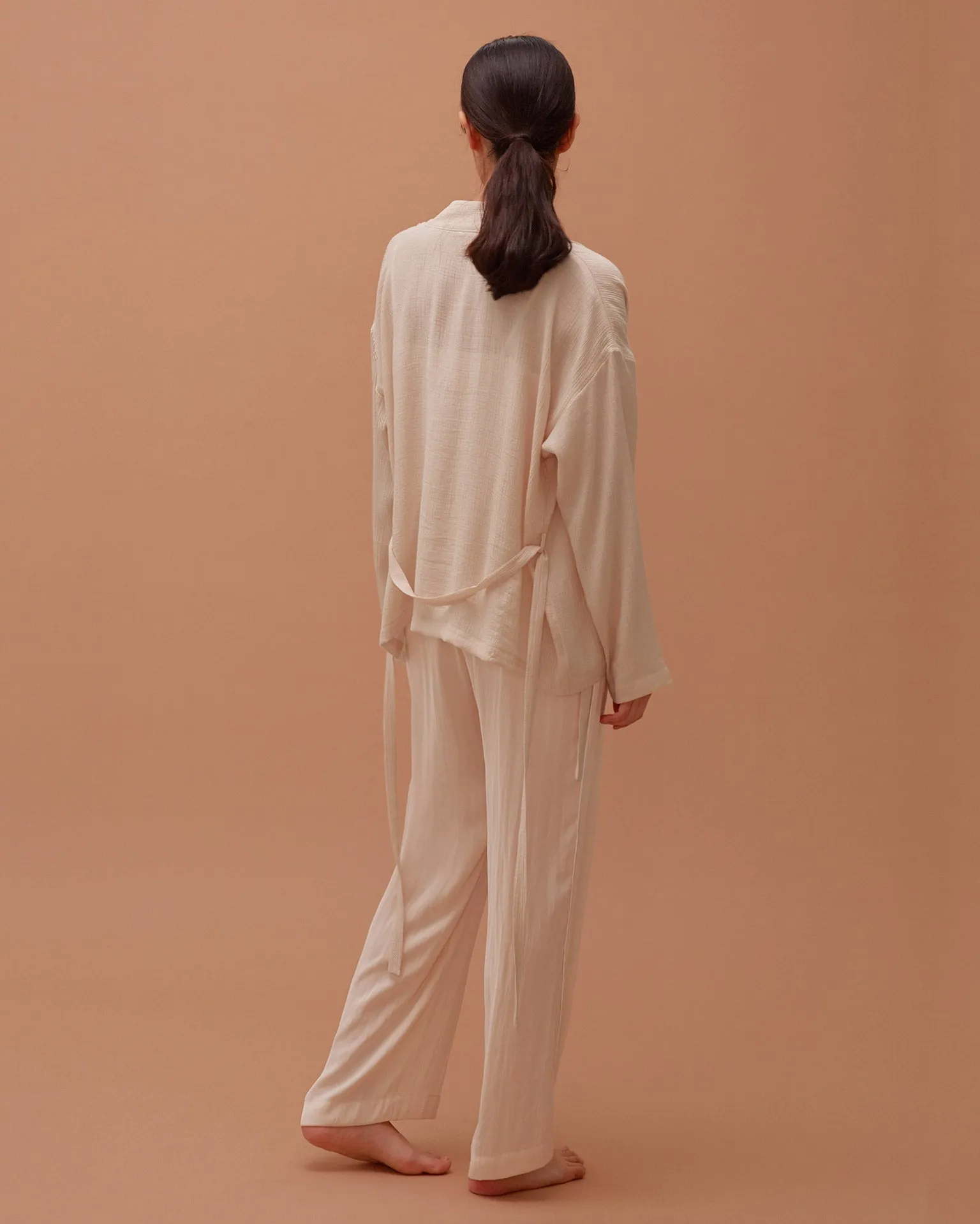 Pale Peach Multi-strap Robe / Short