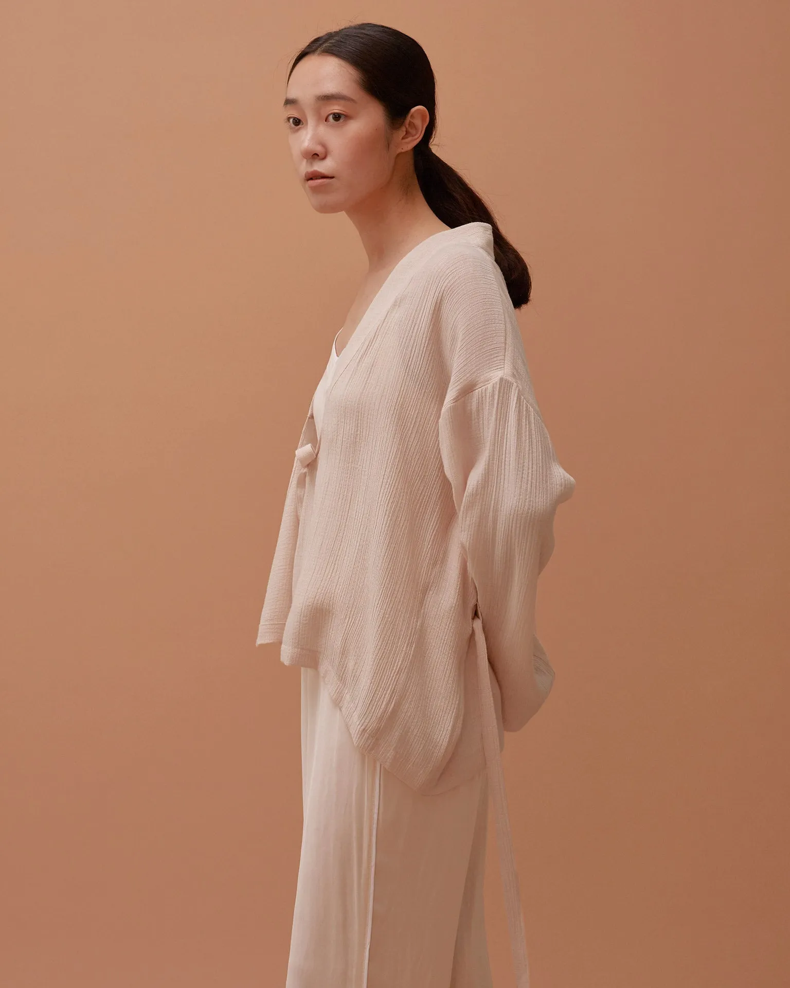 Pale Peach Multi-strap Robe / Short
