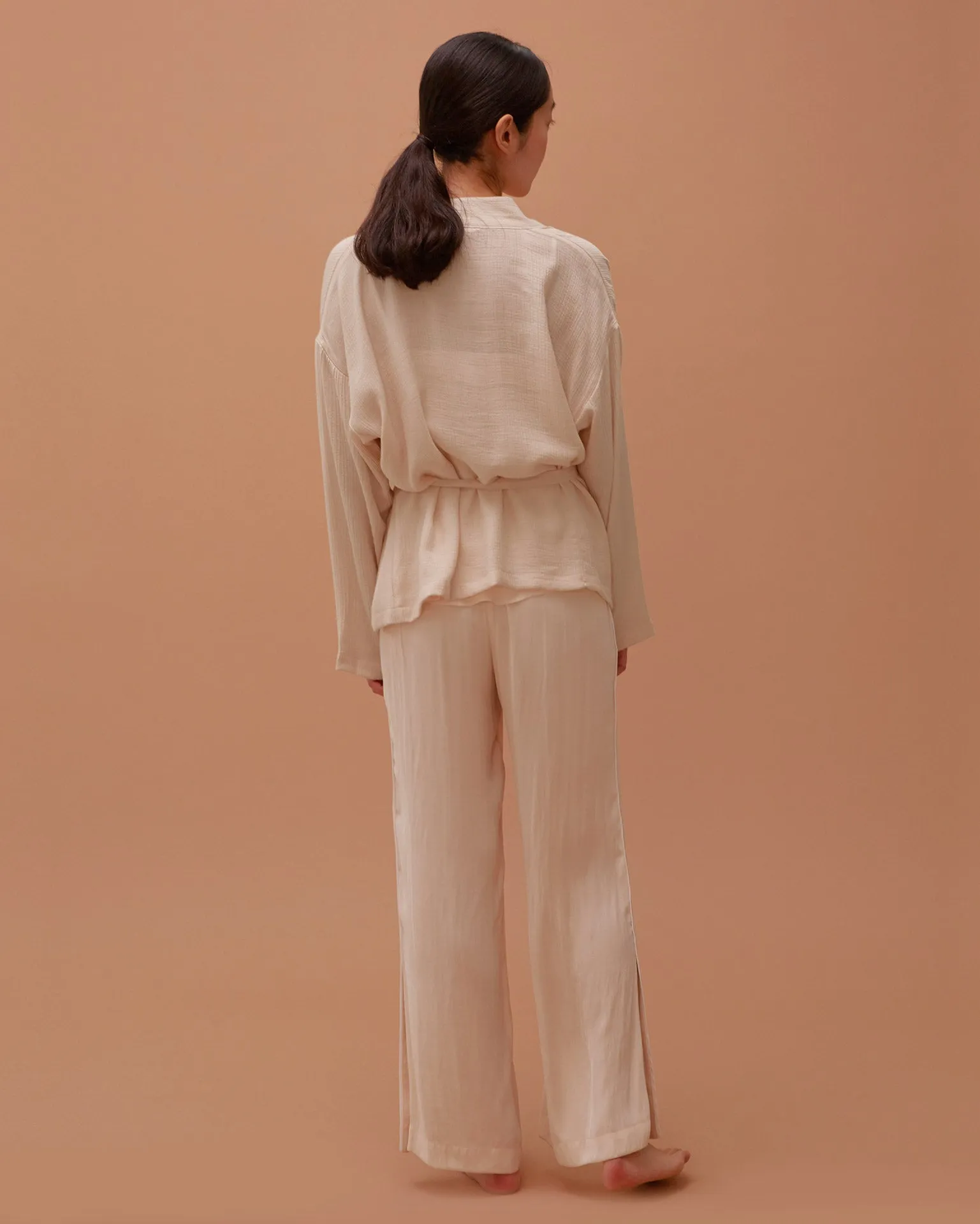 Pale Peach Multi-strap Robe / Short