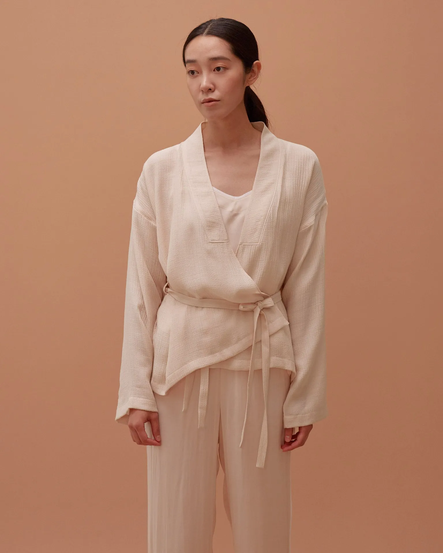 Pale Peach Multi-strap Robe / Short