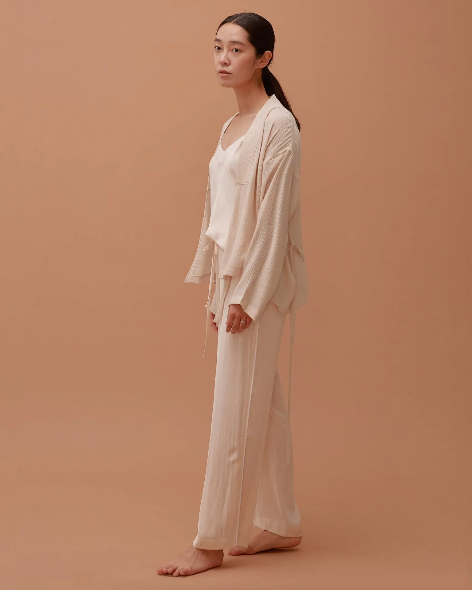 Pale Peach Multi-strap Robe / Short