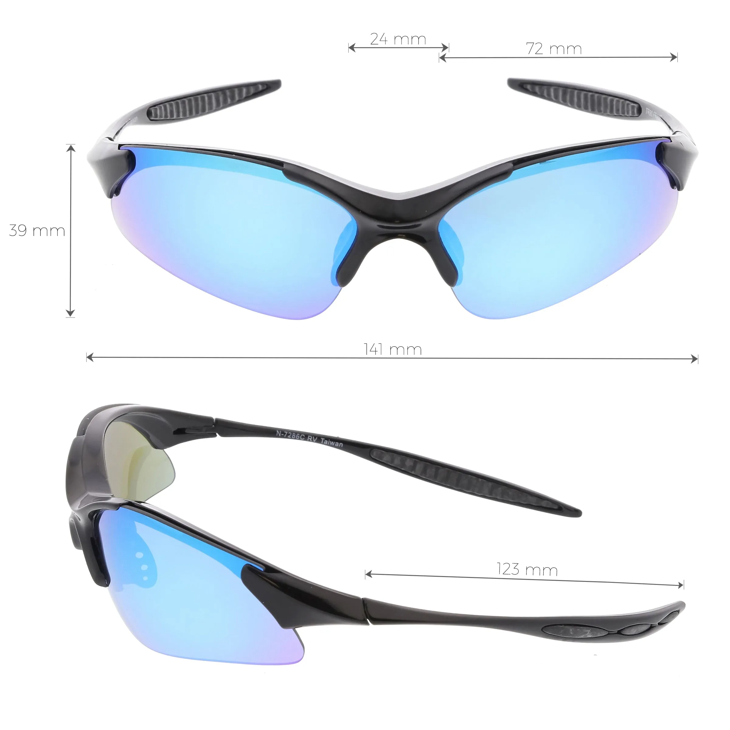 Performance Cycling Running Light Weight TR-90 Mirrored Lens Sunglasses C813