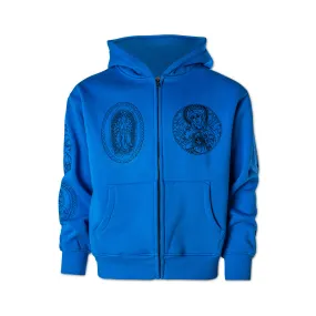 PLEASURES Virgin Zip Hoodie Blue