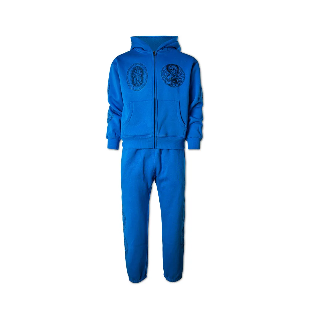 PLEASURES Virgin Zip Hoodie Blue