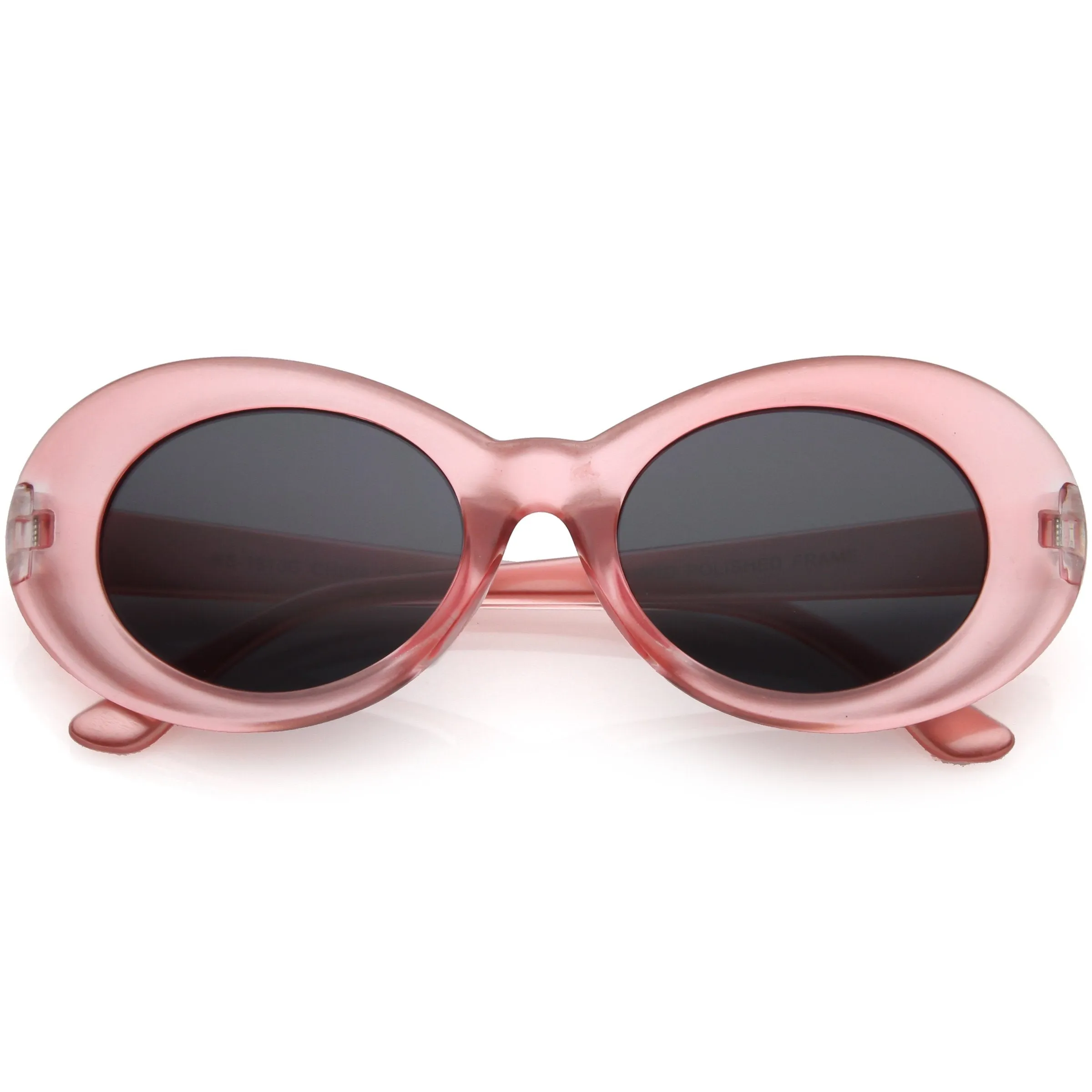 Retro 1990's Fashion Transparent Thick Clout Goggle Oval Sunglasses C506