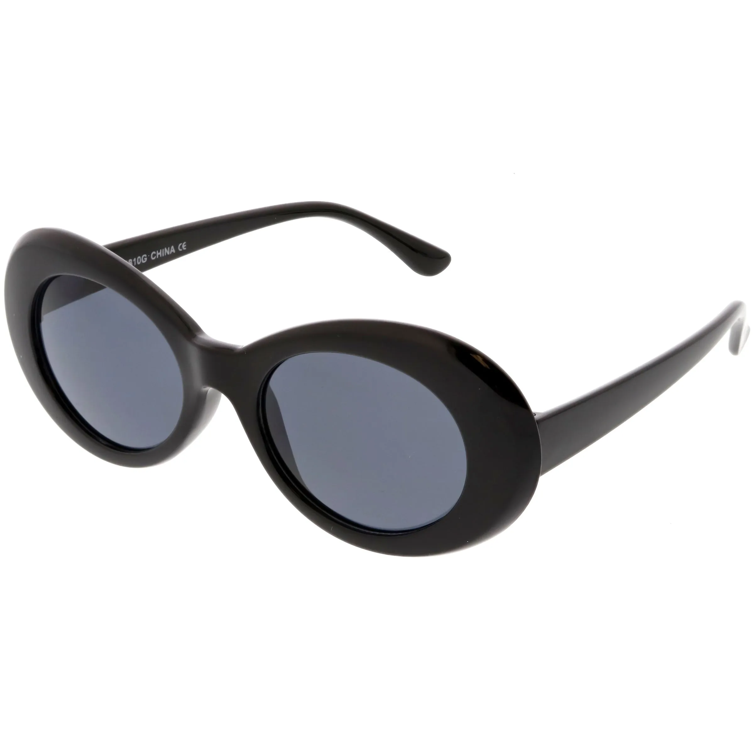 Retro 1990's Fashion Transparent Thick Clout Goggle Oval Sunglasses C506