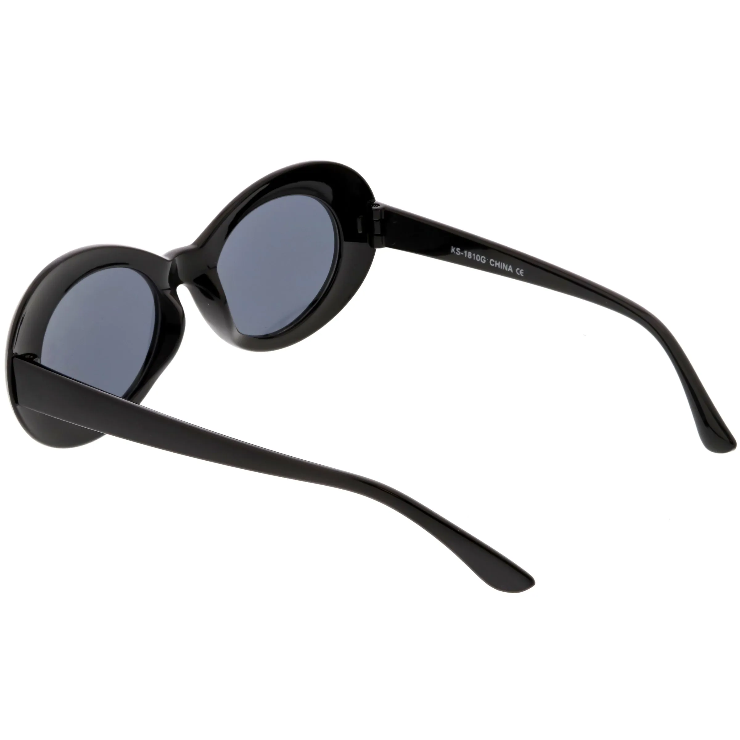 Retro 1990's Fashion Transparent Thick Clout Goggle Oval Sunglasses C506