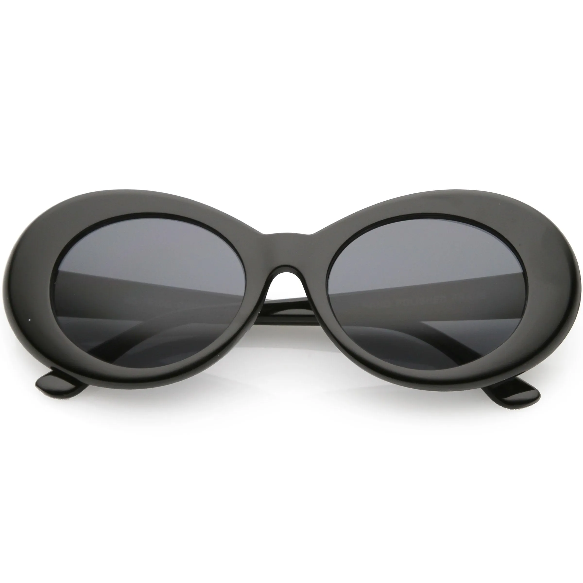 Retro 1990's Fashion Transparent Thick Clout Goggle Oval Sunglasses C506