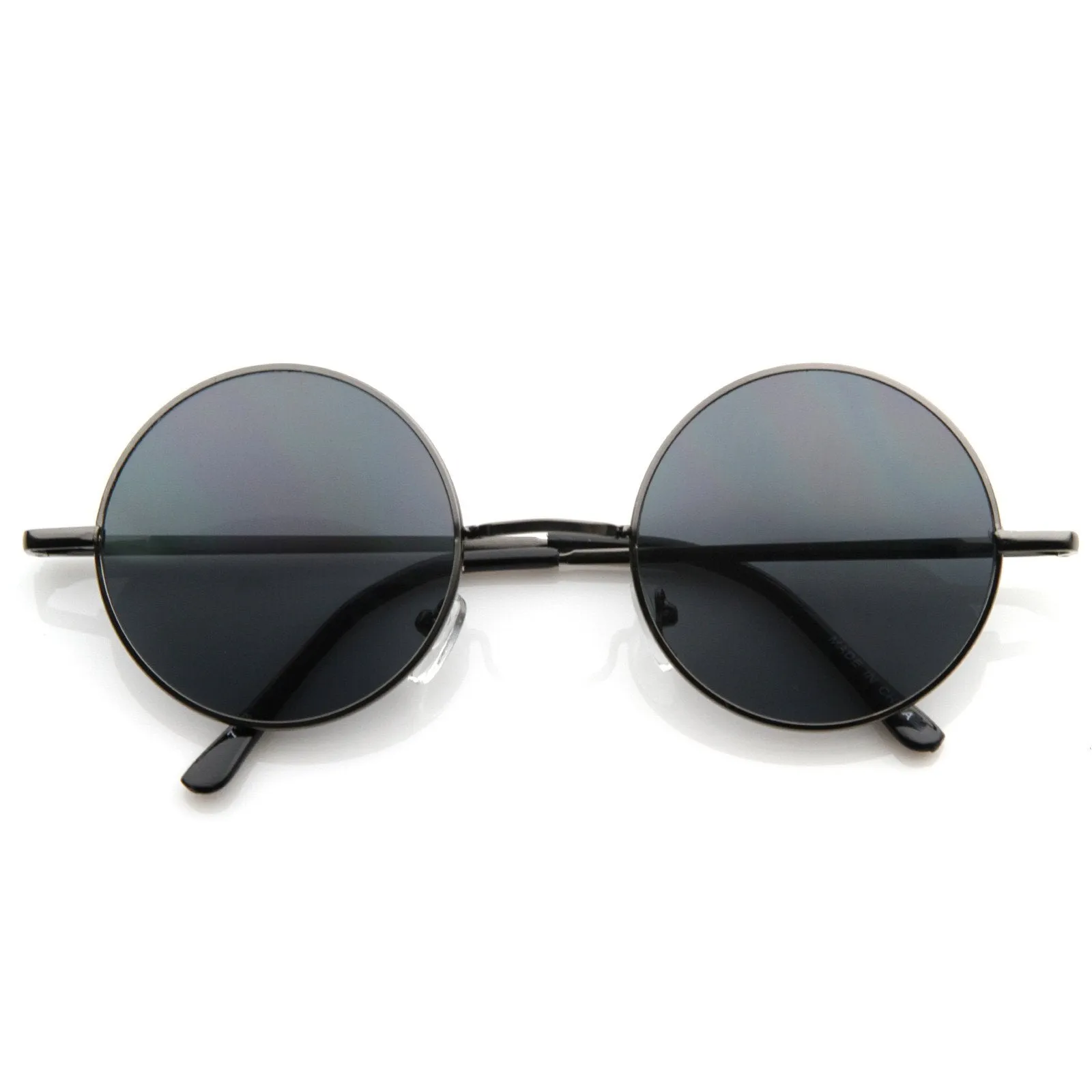 Retro Hippie Metal Lennon Round Color Lens Sunglasses 8594