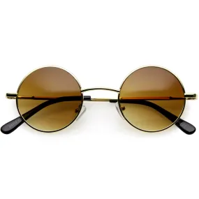 Retro Small Lennon Style Neutral Colored Lens Round Sunglasses 50mm C997
