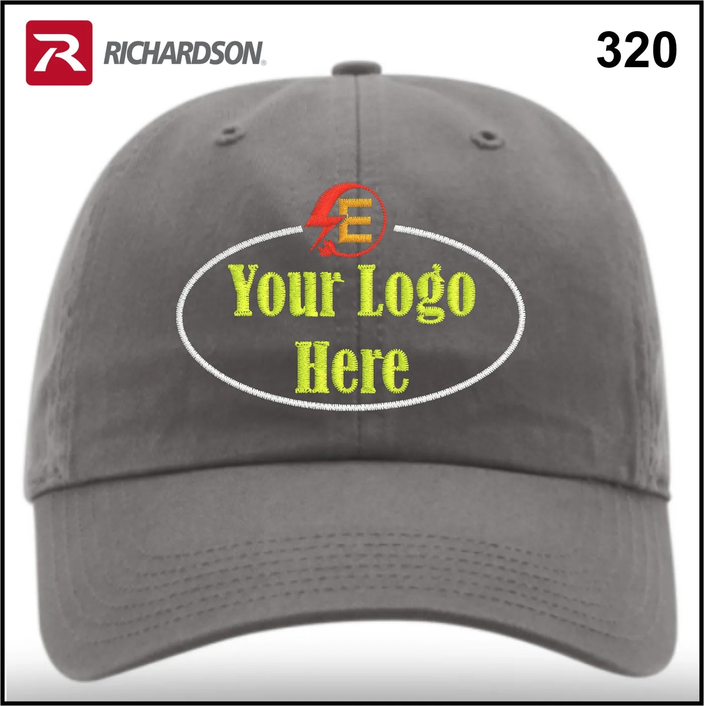 Ricahrdson 320 Dad's Hat with Custom Embroidery