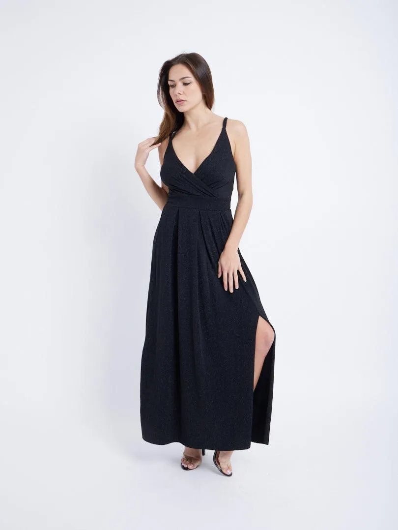 Robe longue pailletée