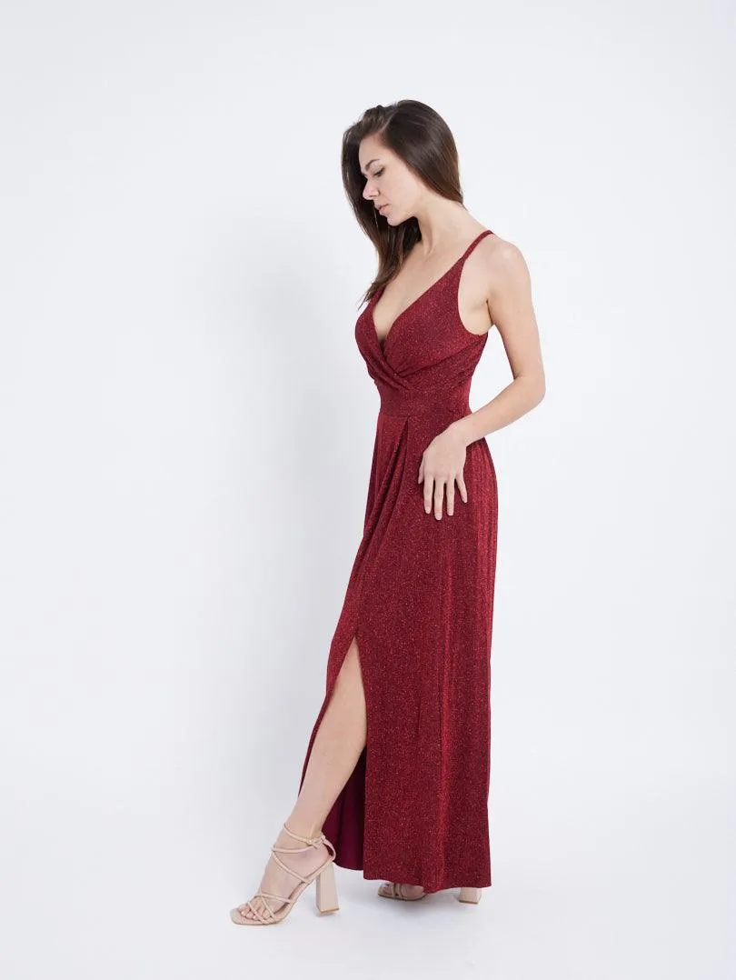 Robe longue pailletée