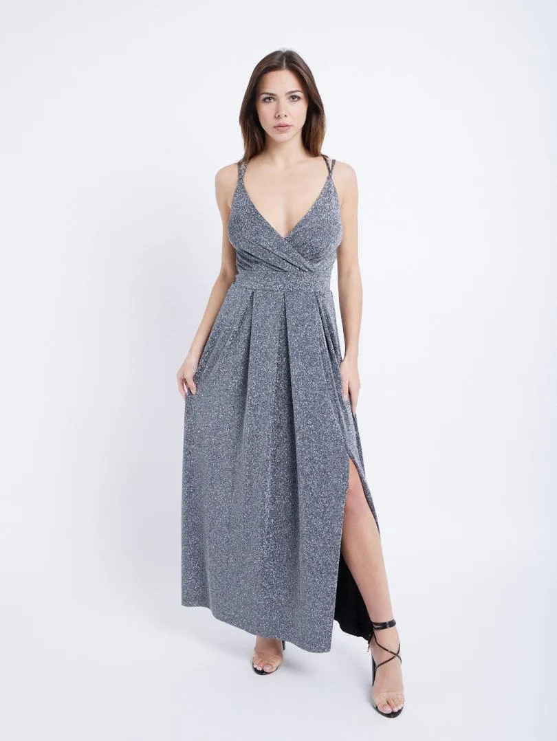 Robe longue pailletée