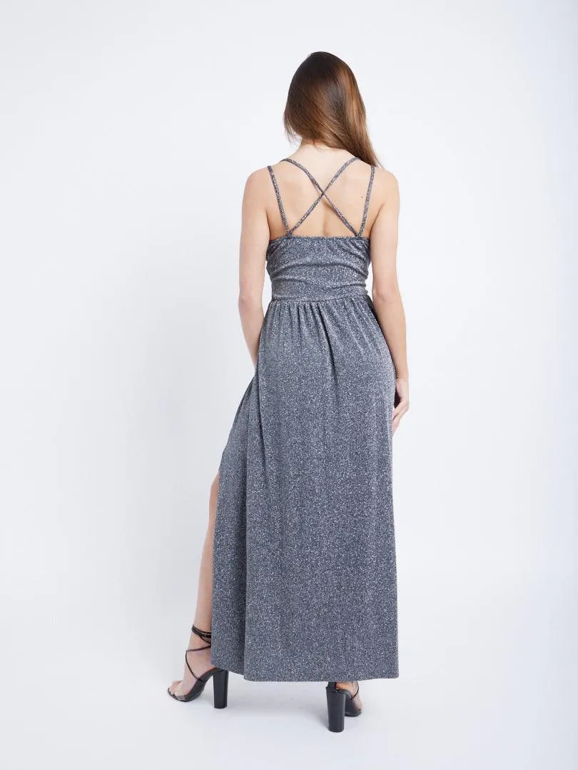 Robe longue pailletée