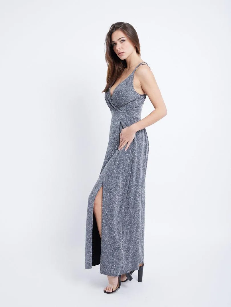 Robe longue pailletée