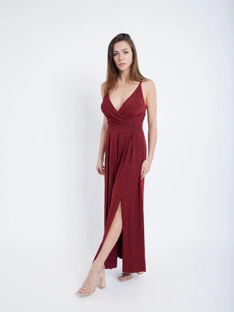 Robe longue pailletée