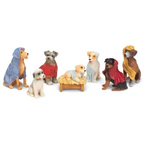 Roman 7 pc Dog Nativity w/ Blanket Robes Set  #132229  Free Shipping
