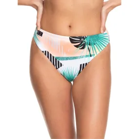 Roxy Pop Surf High Leg Bikini Bottoms - Black Crazy Victoria