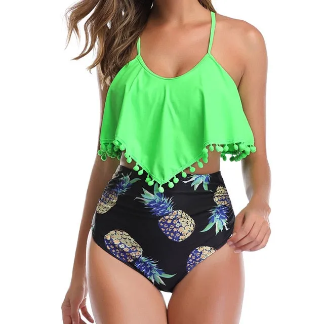 Ruffles & Poms High Waist Bikini