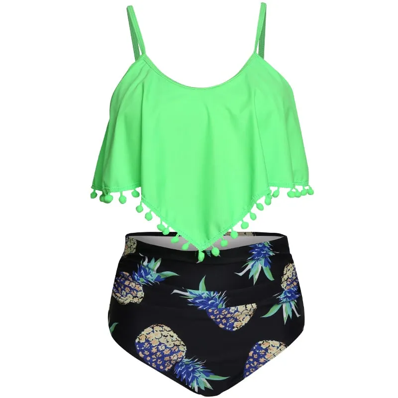 Ruffles & Poms High Waist Bikini