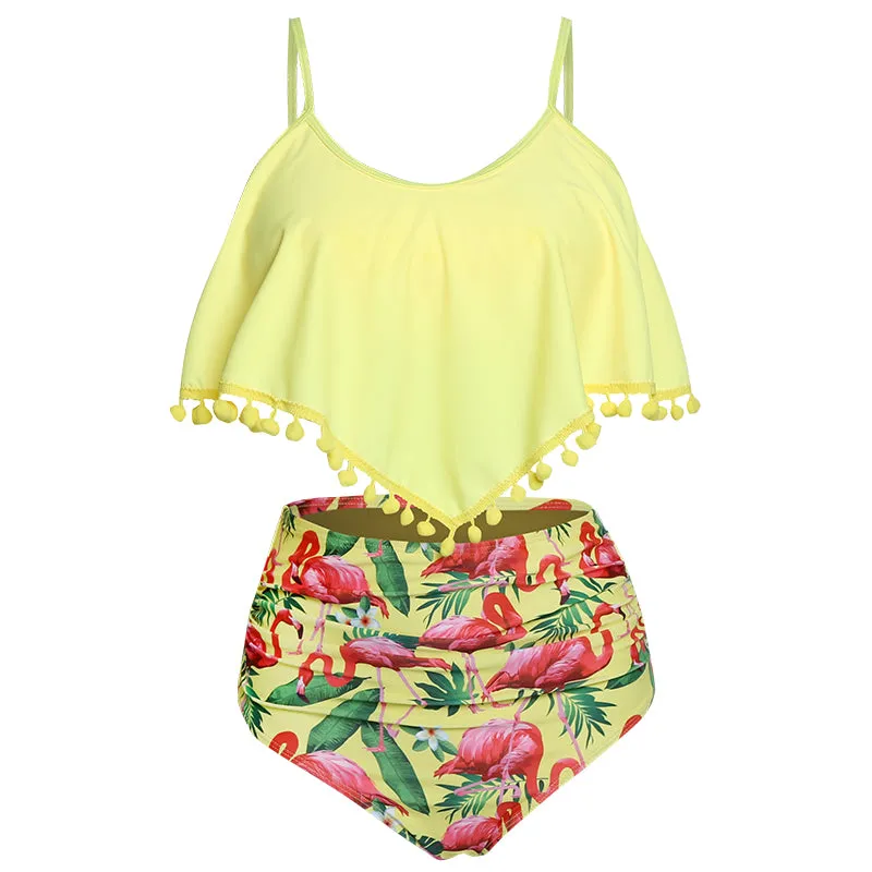 Ruffles & Poms High Waist Bikini