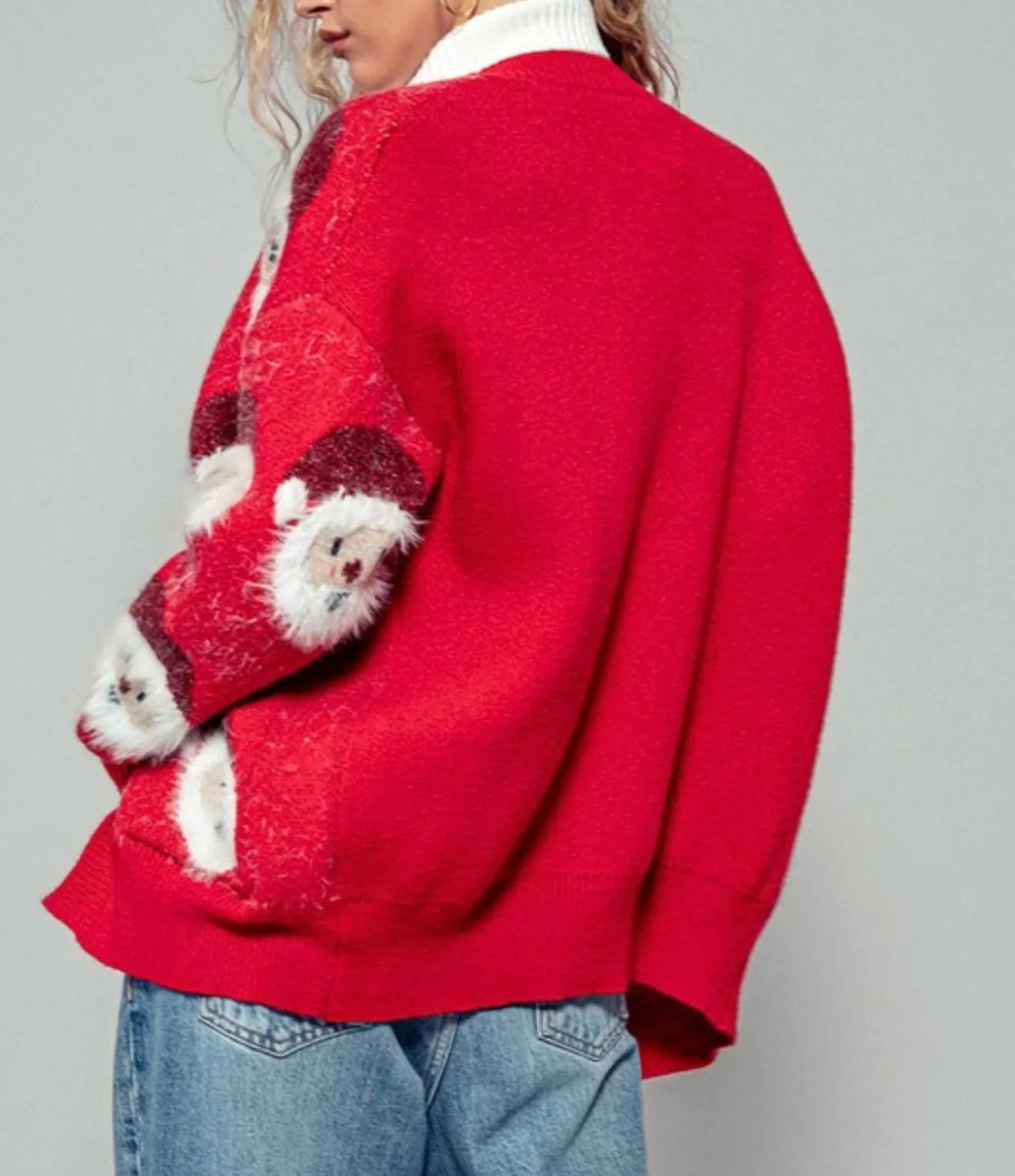 Santa Claus Fuzzy Cardigan