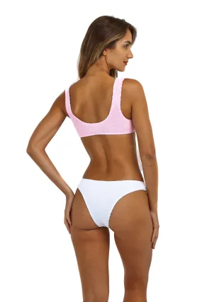 Sardinia Cheeky One Size Bikini BOTTOM ONLY (White)