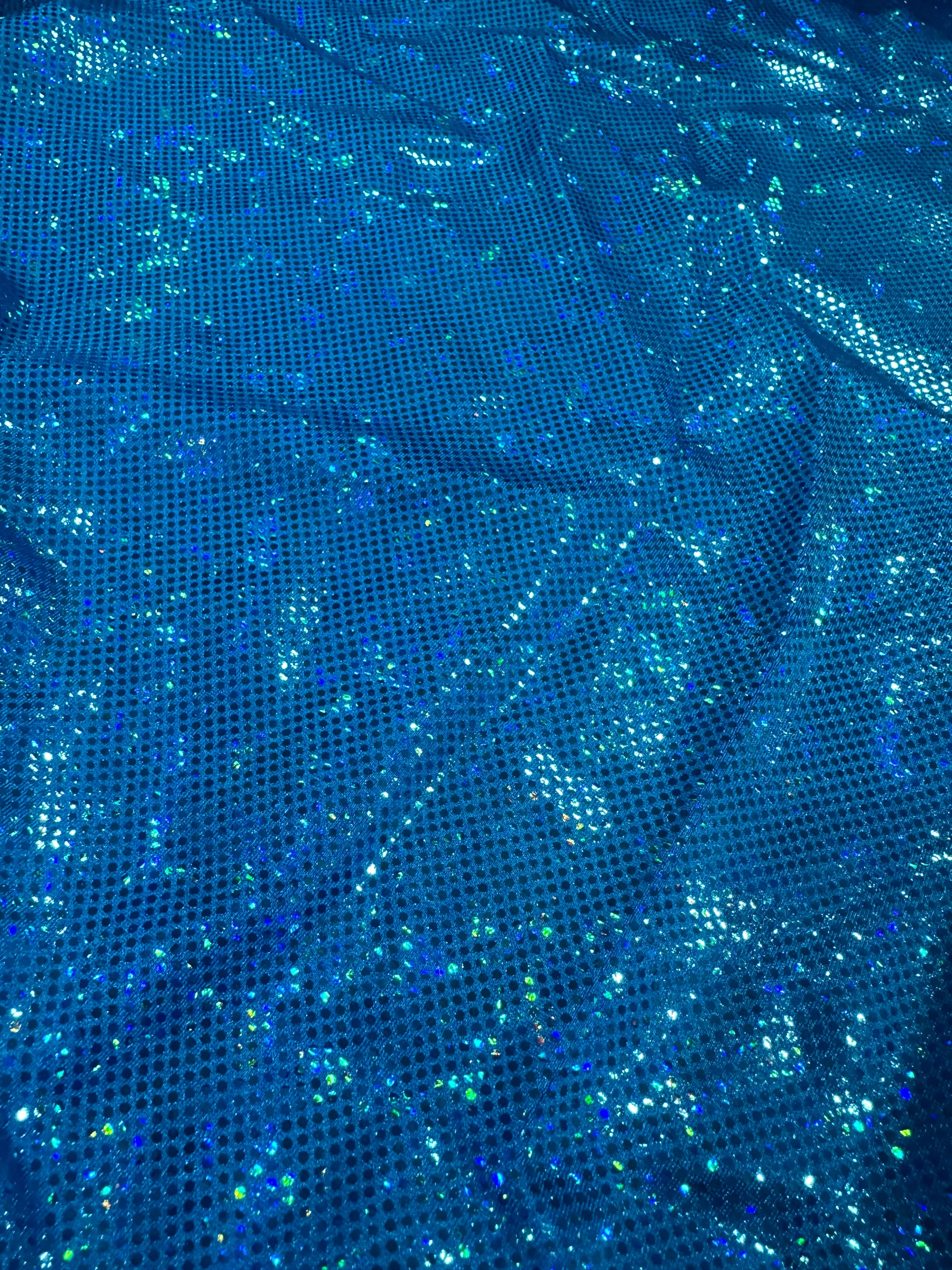 Scrunch Butt Two Piece - Holographic Blue - Black