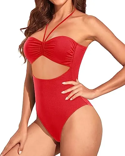 Sexy Halter One Piece Bathing Suit