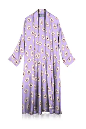 Sexy Lavender Silk Robe