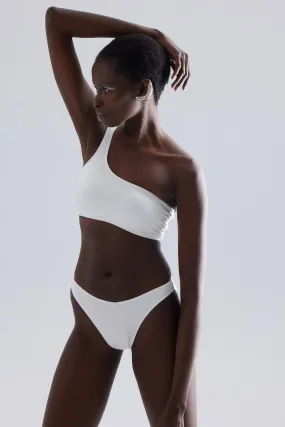 Single Shoulder Bikini Set - Ecru