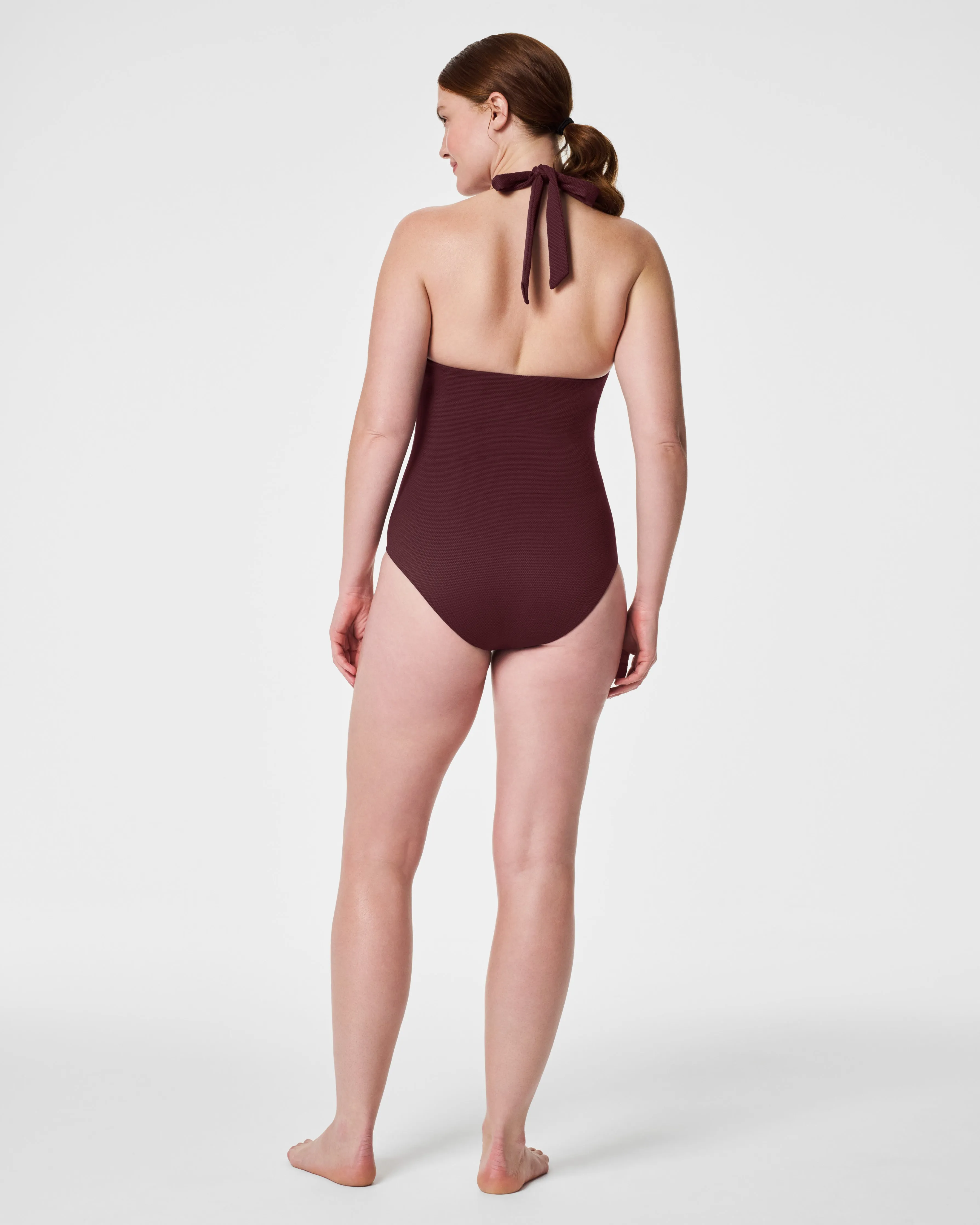 SPANXshape™ Swim Pique Halter One-Piece