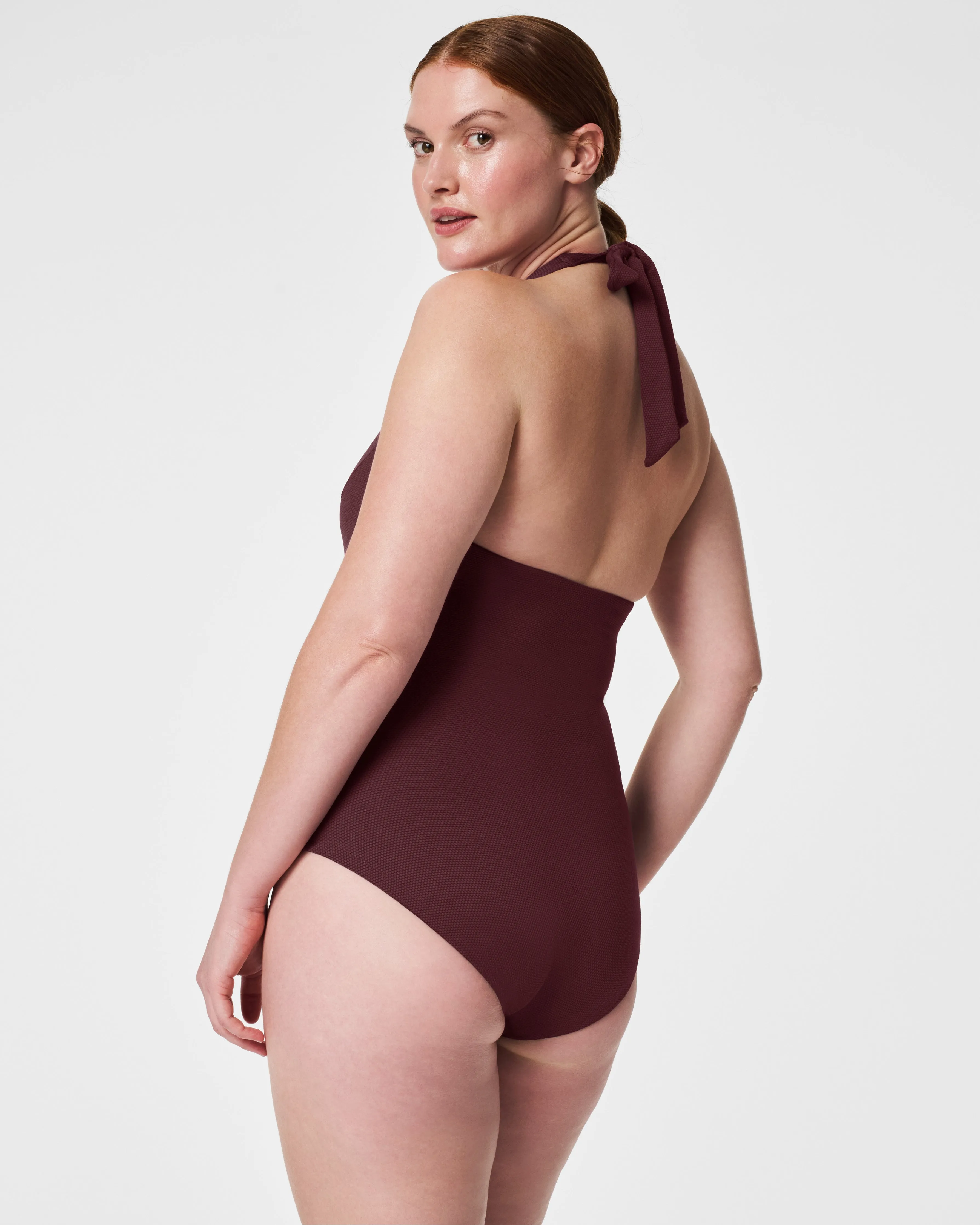 SPANXshape™ Swim Pique Halter One-Piece
