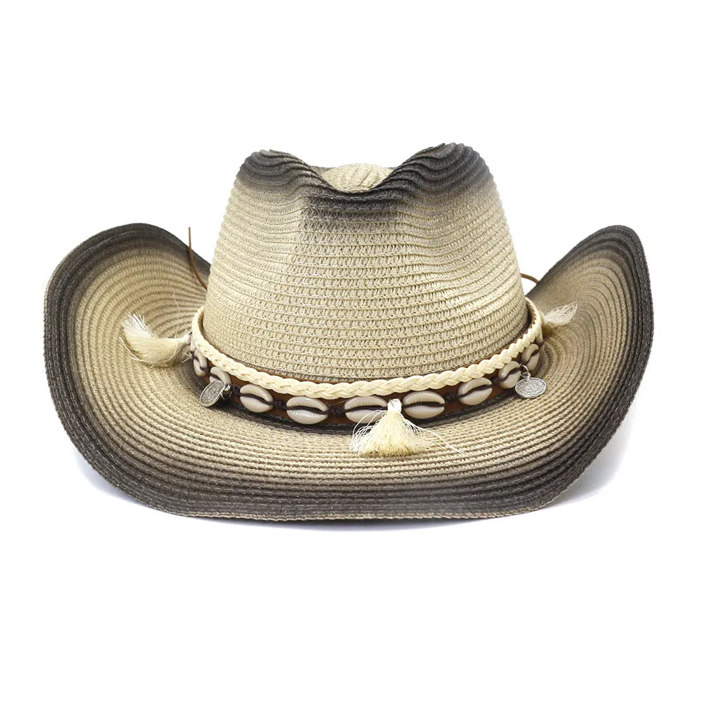 Straw Cowboy Hats Spring and Summer Men's and Women's Sun Protection Sun Hat