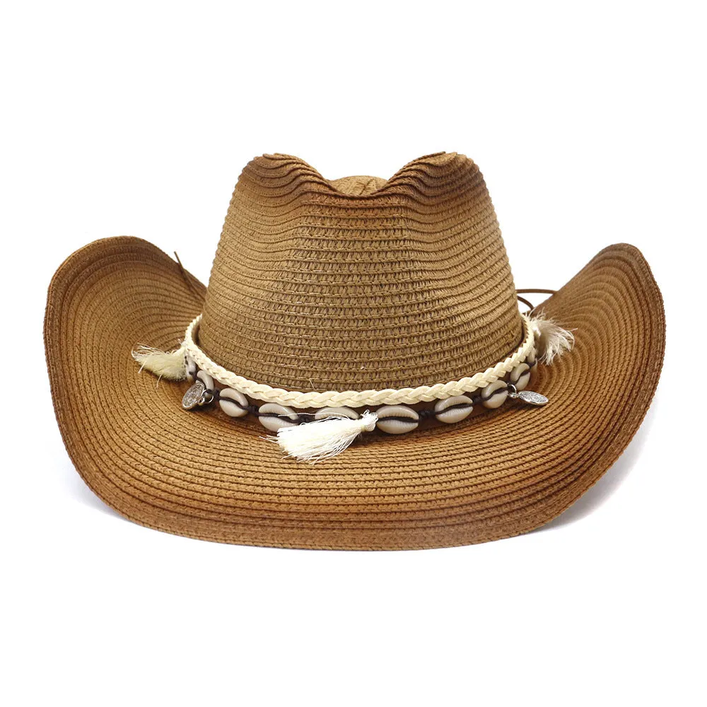 Straw Cowboy Hats Spring and Summer Men's and Women's Sun Protection Sun Hat