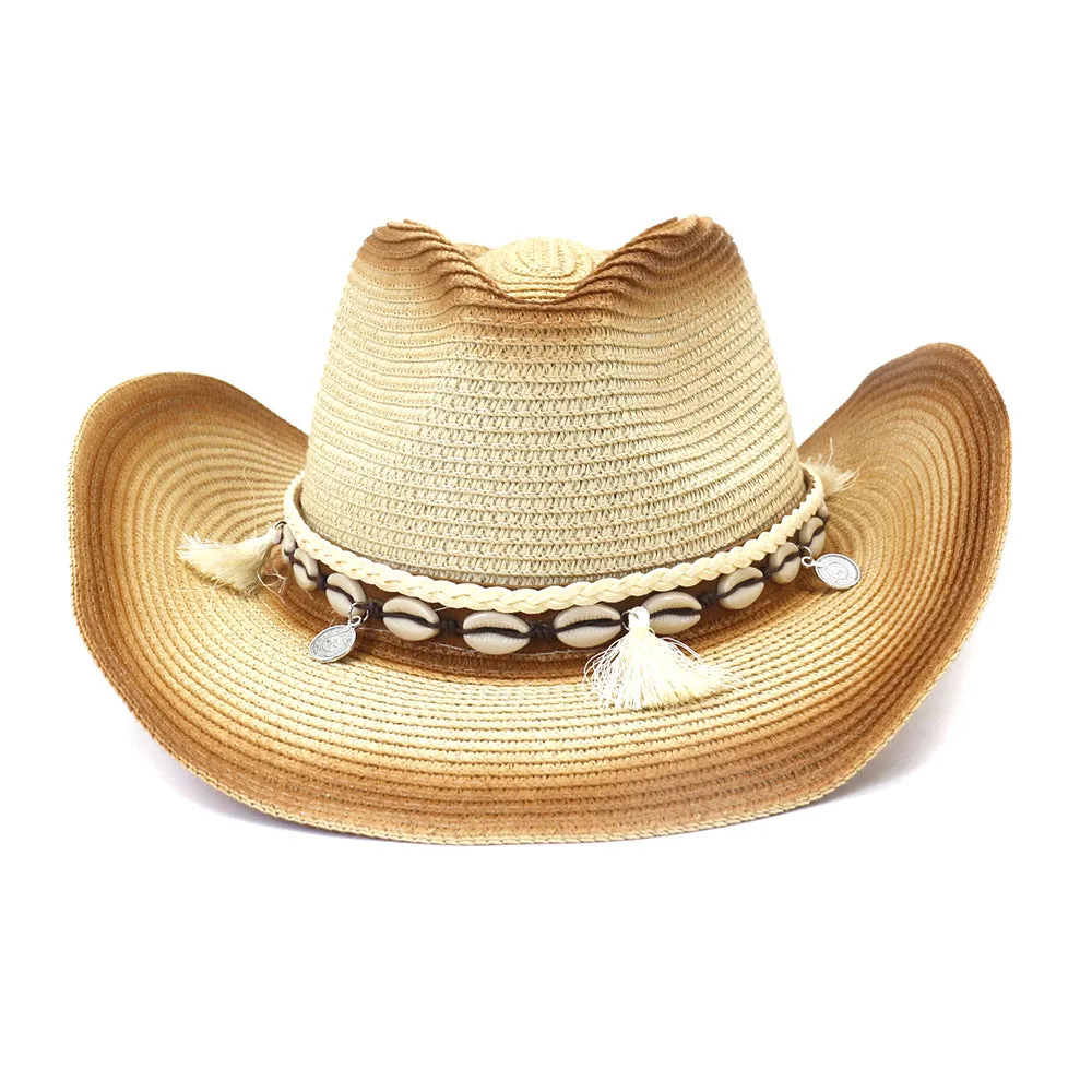 Straw Cowboy Hats Spring and Summer Men's and Women's Sun Protection Sun Hat