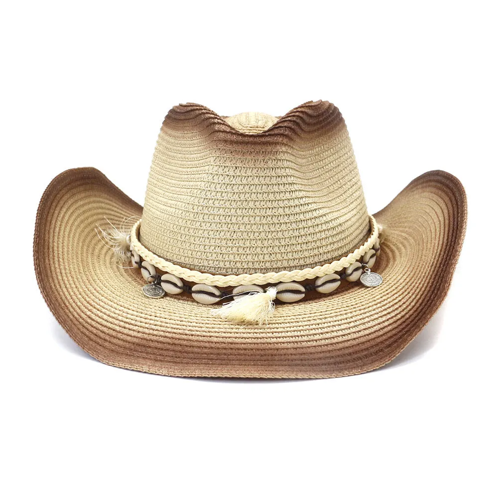 Straw Cowboy Hats Spring and Summer Men's and Women's Sun Protection Sun Hat