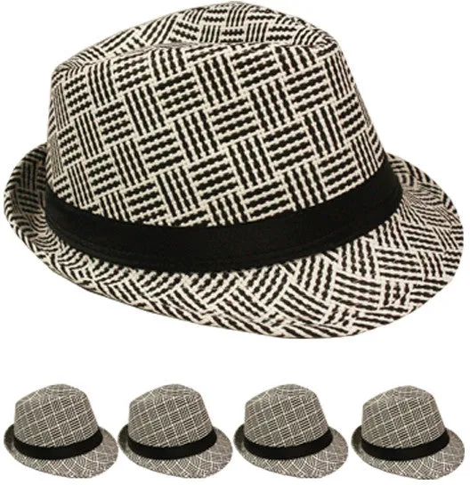 striped fedora hat Case of 72