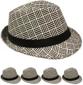 striped fedora hat Case of 72