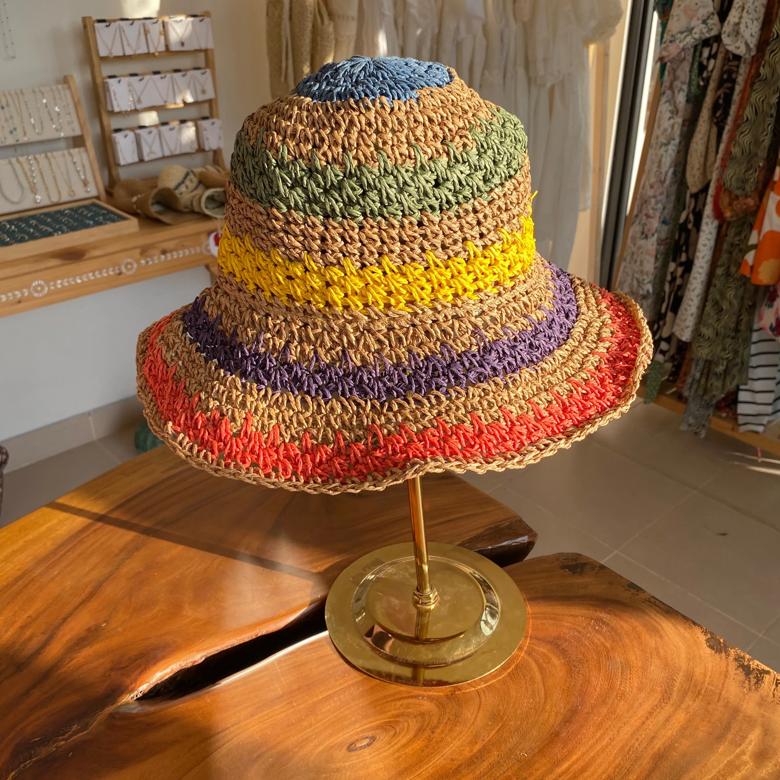 Summer Straw Hats | Yellow and Gray Color (Copy)