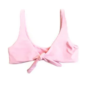 TIE UP BIKINI TOP IN BUBBLEGUM PINK